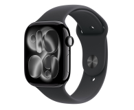 Smartwatch APPLE Watch Series 11 GPS 42mm Aluminiowa koperta (onyksowa)/ Sportowy pasek (czarny) - rozmiar S/M